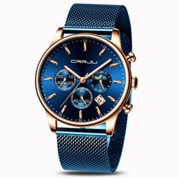 CRRJU 2266 Quartz hommes montre vente décontracté personnalité montres mode populaire étudiant montres multicolore Choice1711