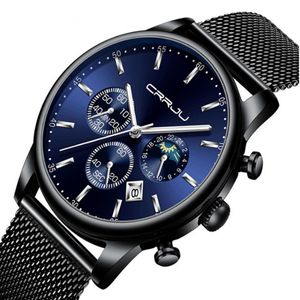 CRRJU 2266 Quartz Herenhorloge Selling Casual Persoonlijkheid Horloges Mode Populaire Student Kalender Wristwatches217w