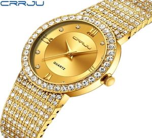 Crrju Couple Watch Men Fashion Bijoux Bracelet en acier inoxydable Quartz Watan Femmes Habiller Wristwatch Mâle Amateur Gift Watch276C7105470