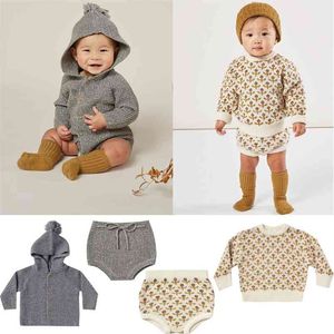 Cru Vintage Floral Tricoted Pulls Boys Winter Pullover Sweater Brand Design Baby Fashion Clothing Tops 210619