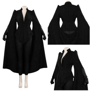 Costume de Cosplay Cruella manteau noir tenues Costume de carnaval d'halloween Y0903