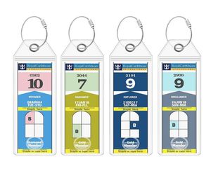Cruise Tags Luggage Tag porte-étiquettes pour Royal Caribbean Celebrity Cruise Ship avec zip sceau en acier boucles épais PVC7213930