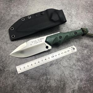 Crusader Forge Cuchillo recto 154 Hoja con funda Kydex Alta dureza Supervivencia Militar Equipo táctico Defensa Caza al aire libre Camping Cuchillos de bolsillo