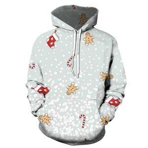 Béquille nouveau pull 3D flocon de neige européen chaud arbre de Noël à manches longues à capuche