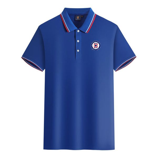 Cruz Azul – Polos en coton mercerisé pour hommes et femmes, T-shirt de sport respirant à manches courtes avec revers, LOGO personnalisable