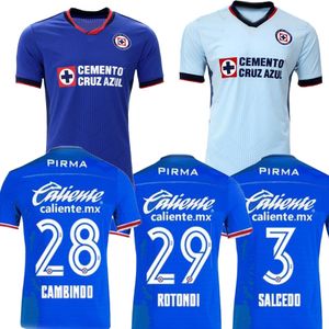 CRUZ AZUL voetbalshirts op maat 23-24 thuis Thaise kwaliteit voetbalshirts kingcaps winkel CAMBINDO 28 RIVERO 15 ROTONDI 29 SALCEDO 3 Ontwerp je eigen dhgate-korting