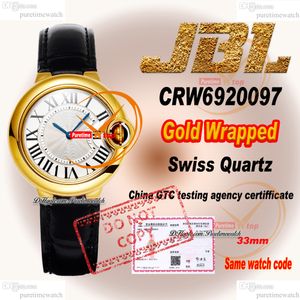 CRW6920097 Quartz suisse Womens Watch JBLF 33 Emballage en or jaune 18k Silver Roman Dal