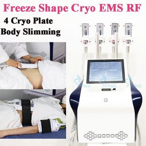 Cryo EMS RF gel forme graisse congélation cryolipolyse cryothérapie graisse dissolution corps minceur Machine avec 4 plaques Cryo