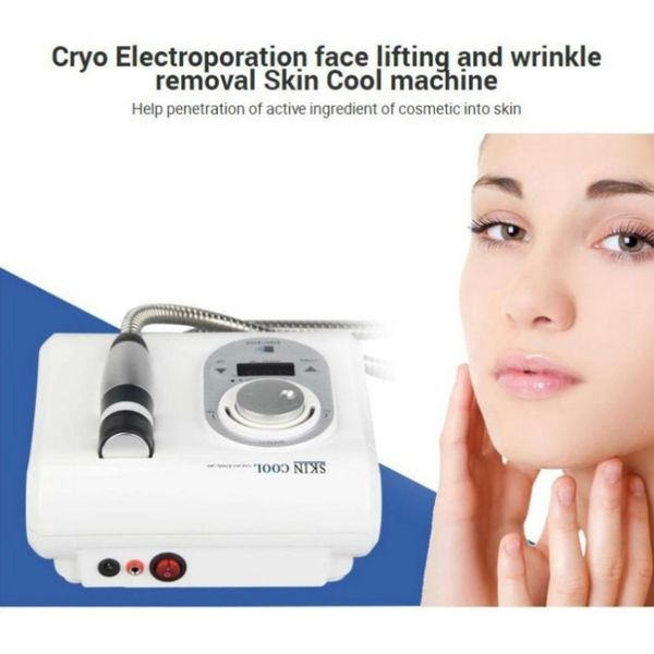 Cryo Chauffage Thérapie Peau Cool Électroporation Aiguille Mésothérapie Machine Chaud Froid Marteau Facial Anti-Âge Soins De La Peau Beauté Appareil388