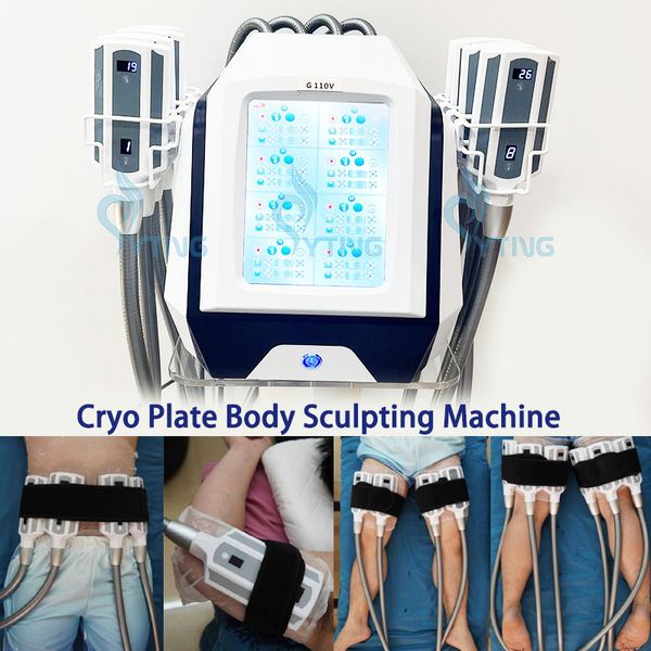 Cryo plaques tampons Machine de cryolipolyse corps façonnage élimination des graisses dispositif de thérapie cryoskin avec 8 poignées de tampons frais