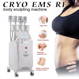Cryo rf Ems, máquina de criolipólisis para esculpir el cuerpo, última placa criogénica, dispositivo de masaje de salón de congelación de grasa para adelgazar cuerpo fresco