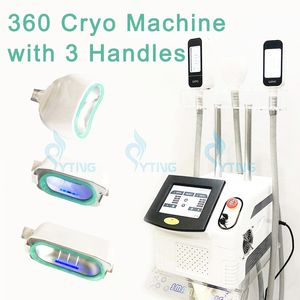 Cryolipolysis 360 Cryo Lichaamsvermageringsmachine 3 handgrepen Cryotherapie Vetbevriezing Vetverwijdering Cellulitisreductie Onderkinbehandeling