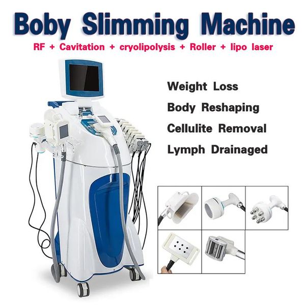 Cryolipolyse corps minceur vide cellulite graisse réduire machine rouleau massage RF Cavitation perte de poids resserrement de la peau deive 5 en 1 V9