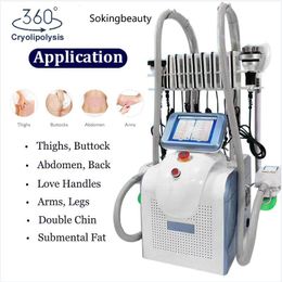 cryolipolyse Cool 360 Machine de congélation pour dissolvant de graisse tenace Cryothérapie 5 in1 Cryo Sculpting Machines amincissantes Lipolaser RF Cavitation Fat Freeze équipement