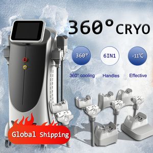 Cryolipolyse Vet Bevriezing Lichaam Afslanken Machine 360 graden koeling Cellulitis Verwijdering Freeze Schoonheid Apparatuur krachtig Vacuüm