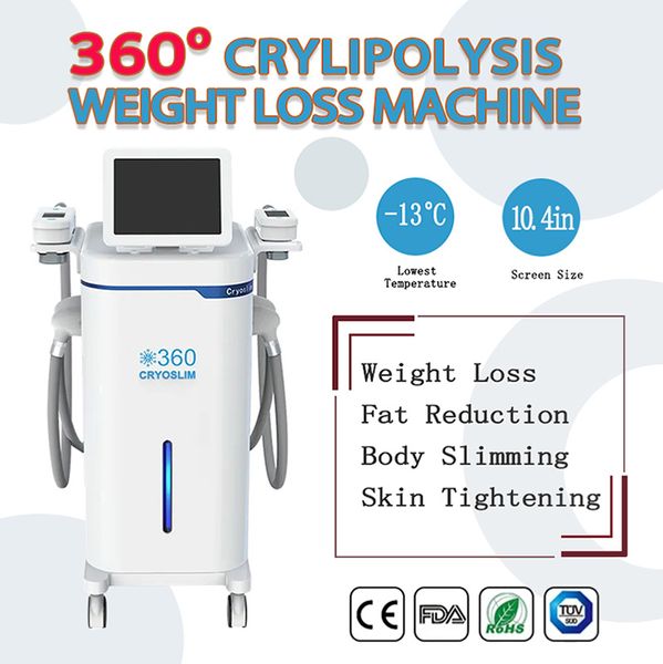 Cryolipolysis Fat Freezing Slimming Machine Cryo Cooler Vacío Crioterapia Salón profesional Body Shaping Equipo de belleza Dispositivo de pérdida de grasa