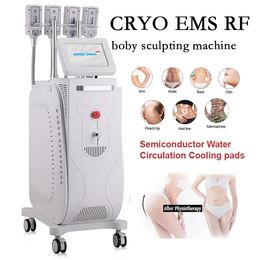 Cryoskin EMS RF Niet-vacuüm Slankmachine Cryolipolyse Vet vriesplaatsende lichaamsvorming apparaat 4 of 8 handgrepen diamant ijs cryobads