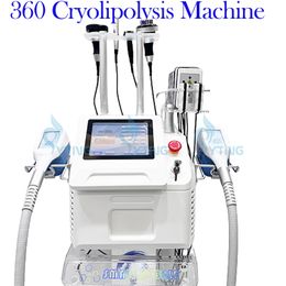 Cryotherapie 360 Cryo Vetbevriezing Cryolipolysis Machine voor het afslanken van het lichaam Lipolaser Cavitatie RF Lichaamsvormgeving Contouren Cellulitisvermindering