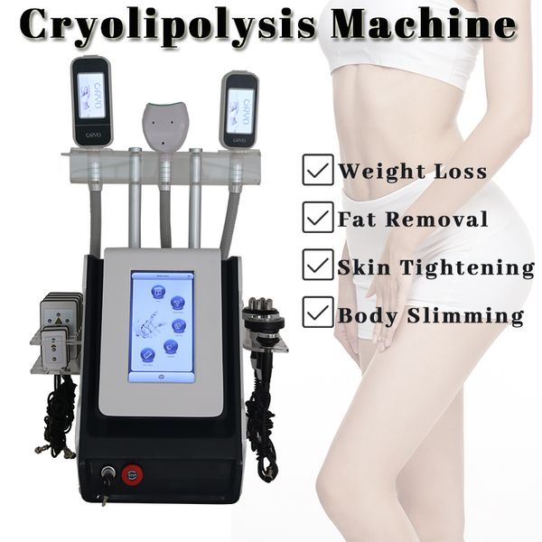 Crioterapia Masaje corporal Congelación de grasa Criolipólisis Máquina para adelgazar 3 cabezales criogénicos Eliminación de papada Dispositivo portátil para pérdida de peso