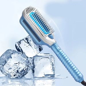 Cryothérapie lisser les cheveux dames fold glace peigne anion blue care sècheur de souffle pour la maison de coiffure électrique facile 231220