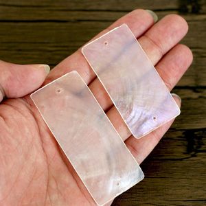 Crystal 100% puro espejo natural de agua dulce de agua de agua dulce Encunas de forma de rectángulo de bricolaje accesorios de araña hallazgos de bolsas accesorios de joyería