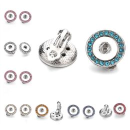 Kristal 12MM Snap Oorbellen Mini Button Earring voor dames Snaps Sieraden