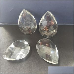 Kristal 50 stks heldere gefacetteerde druppel waterdruppel gesneden prisma hangende hangende sieraden kroonluchter deel acryl kraal 609 Q2 levering dh2ci