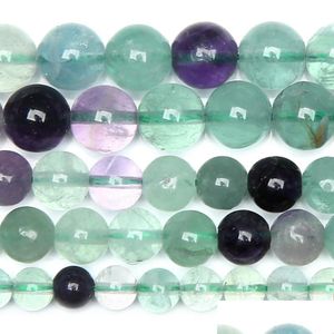 Cristal 8mm Pierre Naturelle Colorf Fluorite Perles Rondes En Vrac 15 