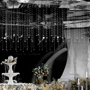 Crystal Acrylic Beads Garland, Diamond DIY Curtain Beads String, Décoration de mariage, pendaison suspendue de Noël, 200pcs