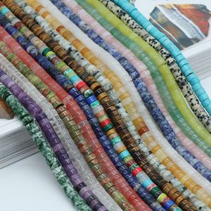 Kristal agaat kleursteen 3x6 mm spacer platte kraal abacus kralen diy armband ketting oorbel accessoires materialen