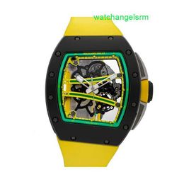 Reloj de pulsera automático de cristal RM Reloj de pulsera RM61-01 Yohan Blake Manuell Keramik Herren Armbanduhr CA-TZP