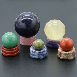 Crystal Ball Base Natural Stone Agate Crafts Round Ball Egg Display Stand Desktop Ornamenten Home Decorations Holder