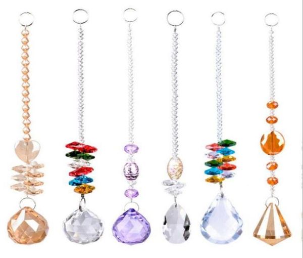 Crystal Ball Prism Glass Chandelier suspendu Éclairage pendentif Éclairage Soleil Sun Party Party Home Decor6394017