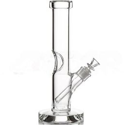 Base en cristal 12 pouces Pipe à eau en verre Support à glace Pipe à tabac 7mm d'épaisseur Gros narguilé Pipe à fumer Tube droit Eau en verre