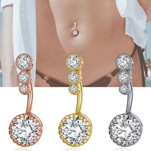 Crystal Navel Ringen Navel Ring Zirkoon Drop Dangle Body Buik Piercing Sieraden voor Vrouwen Strand Buik Navel Ringen