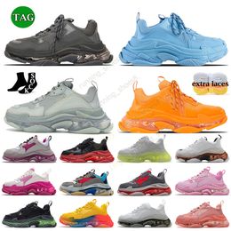 Crystal Bottom 17w Dames Heren Casual Schoenen Nieuwste Papa Platform Luxe Triple S Clear Sole Zwart Wit Rood Blauw Parijs Platte Meerkleurige Trainers Sneakers Maat EU36-45