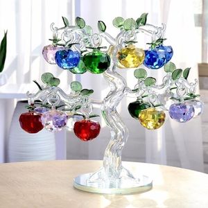 Crystal bpple boom ornament fengshui glazen ambachten home decor beeldjes kerstjaar geschenken souvenirs decor ornamenten 201130 2273