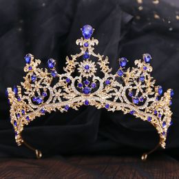 Crystal Bridal Crowns Tiaras para mujeres Boda Luxury Princess Queen Headpieces Party Hair Jewellry