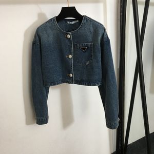 Veste de bouton en cristal Jean Coats Femmes à manches longues à manches extérieures de la personnalité de la personnalité des vitesses de la personnalité des vitesses de luxe