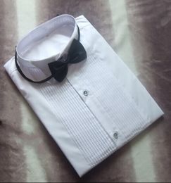 Nieuwe collectie 100% katoen mannen bruiloft shirt bruidegom shirts witte kleuren bruidegom shirt (38 39 40 41 42 43 44 46) H576