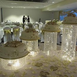 Support à gâteau en cristal, pièce maîtresse, affichage de gâteau de mariage, décoration d'anniversaire, 339v