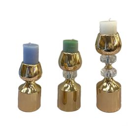 Crystal Candle Houders Luxe Candlestick Kaars Lantaarn Bruiloft Centerpieces Drie Size Table Stand voor Home Party Decoration
