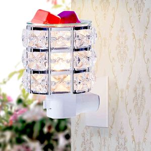 Crystal Candle Lamp Plug-in Fragrance Warmers, Aroma Warmer, Elektrische Oliebrander Wax smelt voor thuis, Badkamer