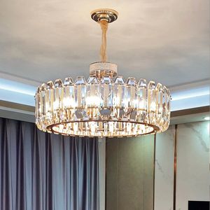 Lustre en cristal lampe de salon moderne minimaliste lumière de luxe salle à manger lampes suspendues chambre AC 100-240V