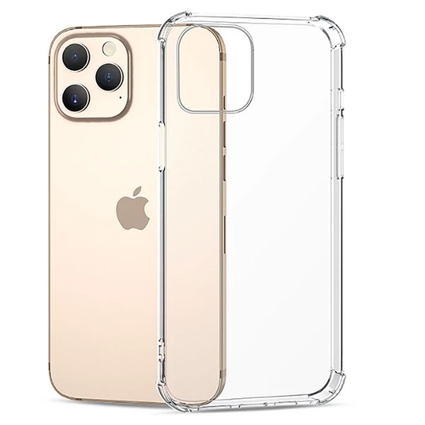 Coques de téléphone portable antichoc cristallines pour Iphone 15 14 Plus 13 12 11 Pro Max XsMax Xr Xs X 7 8 Plus Soft TPU Air Cushion Corner Rubber Case Cover