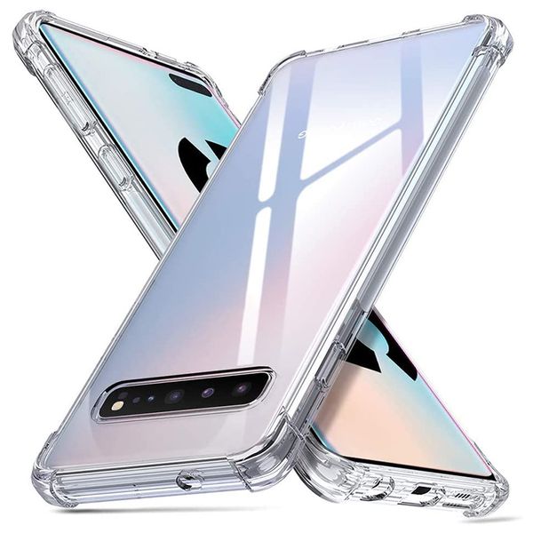 Étuis de téléphone antichoc transparents pour Samsung Galaxy S23 S22 S21 S20 Plus Ultra S10, coque arrière en TPU souple avec coussin d'air en caoutchouc