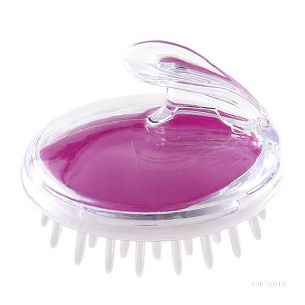 Cristal clair Silicone shampooing brosse cuir chevelu brosse de massage shampooing peigne shampooing masseur peigne à cheveux Outils de bain Accessoires T2I52092