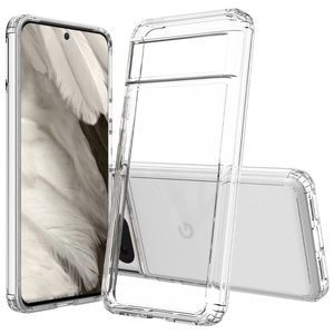 Étuis de téléphone en acrylique TPU Crystal Clear pour Google Pixel 8 Pro 7 7A 6 6A Transparent hybride dur résistant aux rayures couverture antichoc Pixel8 5G