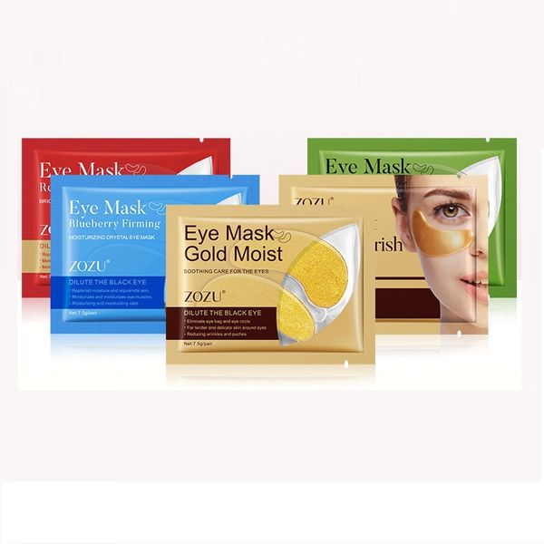 Crystal Collagen Gold Eye Masks Círculos oscuros Acné Parches de belleza para el cuidado de la piel de los ojos Cosméticos coreanos