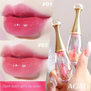 Kristalkleur veranderende lipgloss Transparante lippenstift met temperatuurverandering Hydraterende, duurzame waterdichte damescosmetica